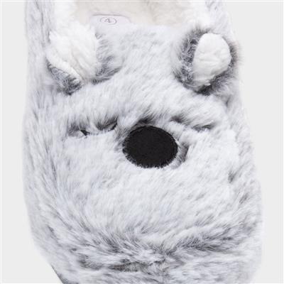 Womens Grey Koala Moccasin
