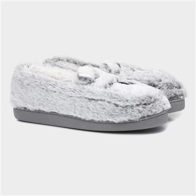 Womens Grey Koala Moccasin