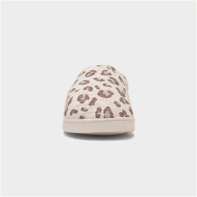 Tribeca Womens Beige Leopard Slipper