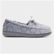 The Slipper Company Womens Grey Moccasin Slipper (Click For Details)
