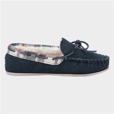 Kilkenny Womens Navy Suede Moccasin