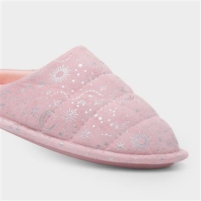 Astir Womens Pink Mule Slipper