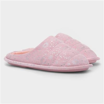 Astir Womens Pink Mule Slipper
