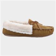 Cotswold Sopworth Womens Tan Moccasin Slipper (Click For Details)