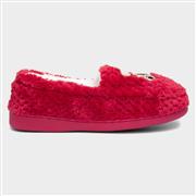 The Slipper Company Womens Red Teddy Moccasin (Click For Details)
