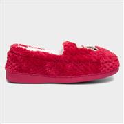 The Slipper Company Lola Womens Red Teddy Moccasin (Click For Details)