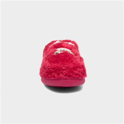 Lola Womens Red Teddy Moccasin
