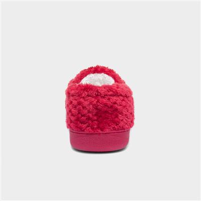 Lola Womens Red Teddy Moccasin