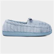 The Slipper Company Blue Velour Womens Moccasin (Click For Details)
