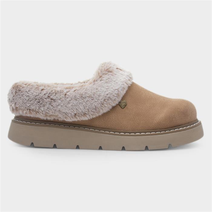 Bobs Keepsakes Womens Taupe Slipper
