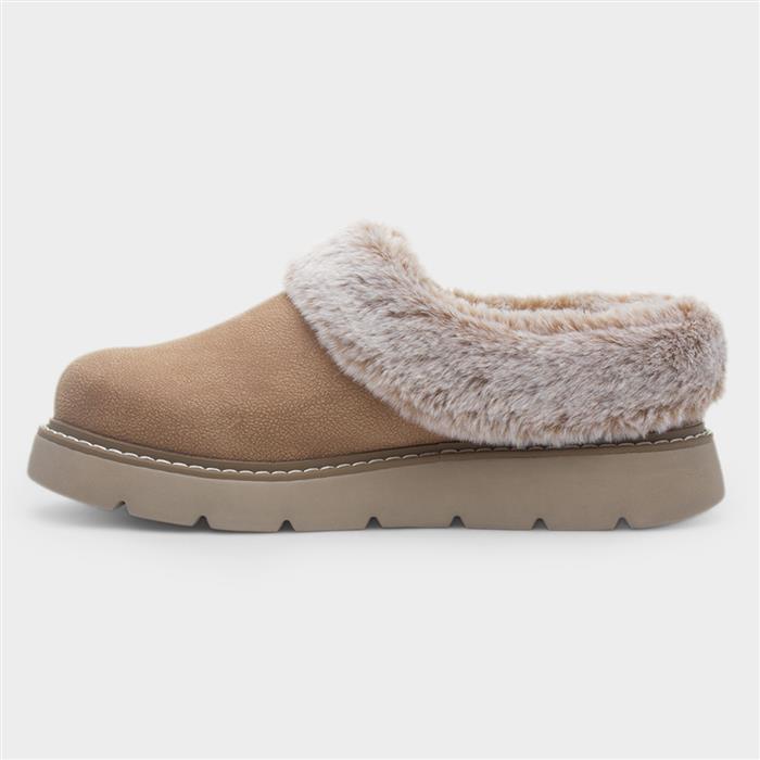 Bobs Keepsakes Womens Taupe Slipper