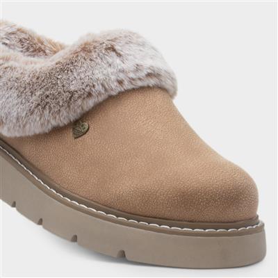 Bobs Keepsakes Womens Taupe Slipper