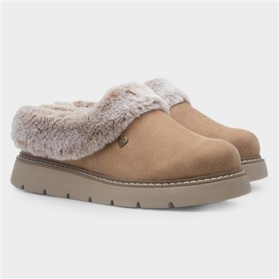 Bobs Keepsakes Womens Taupe Slipper
