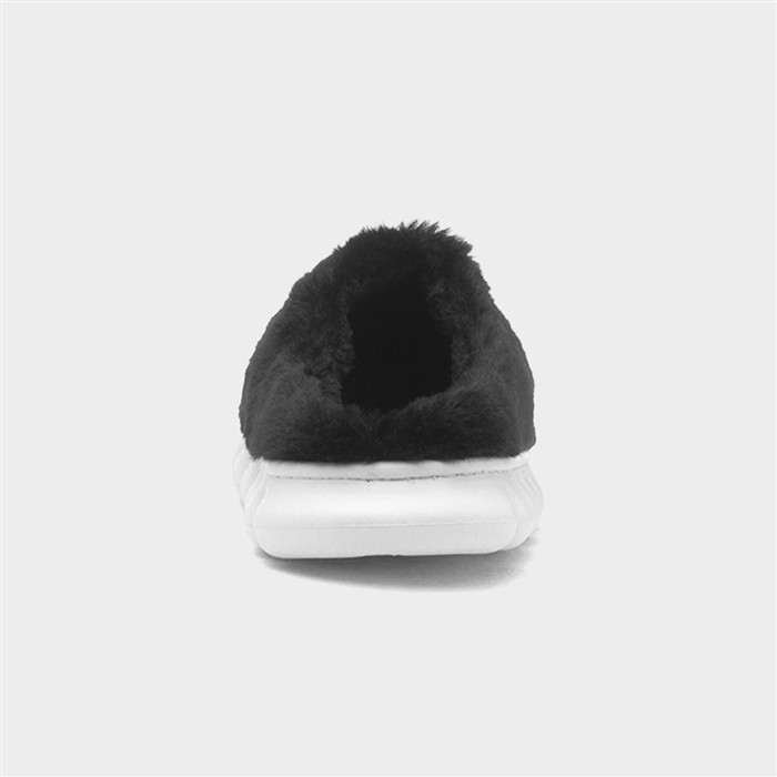Lulu Womens Black Mule Slipper