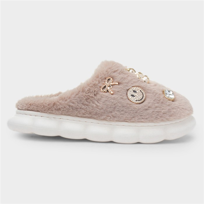 Lulu Womens Mocha Mule Slipper