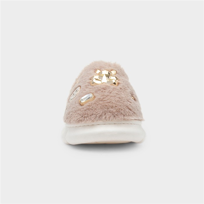 Lulu Womens Mocha Mule Slipper