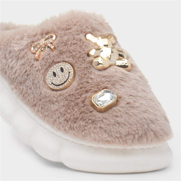 Lulu Womens Mocha Mule Slipper