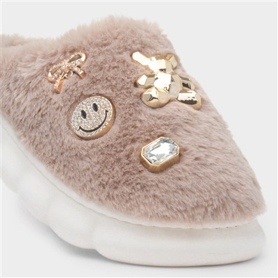 Lulu Womens Mocha Slipper