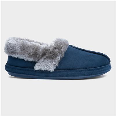 Avery Womens Navy Ankle Bootie Slipper