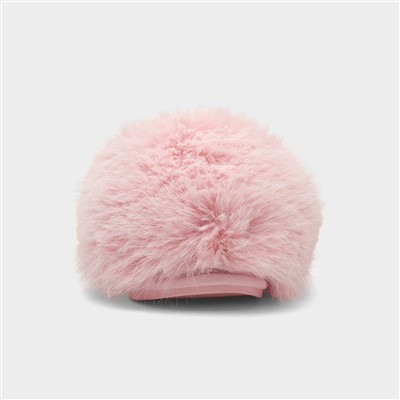 Mia Womens Pink Fluffy Slipper