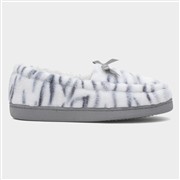 The Slipper Company Womens Grey Zebra Moccasin (Click For Details)