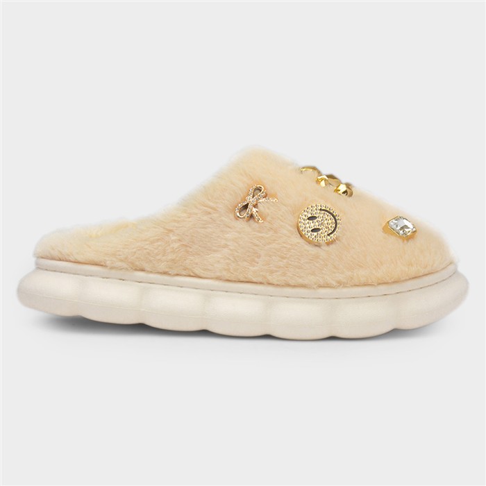 Lulu Womens Yellow Mule Slipper