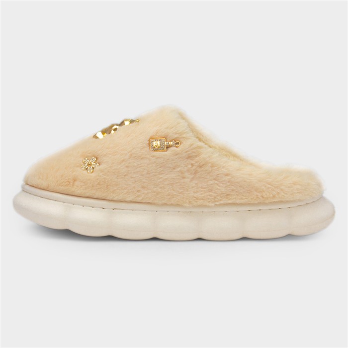Lulu Womens Yellow Mule Slipper