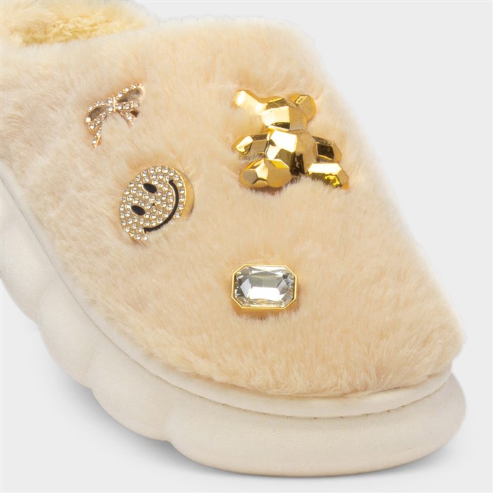 Lulu Womens Yellow Mule Slipper