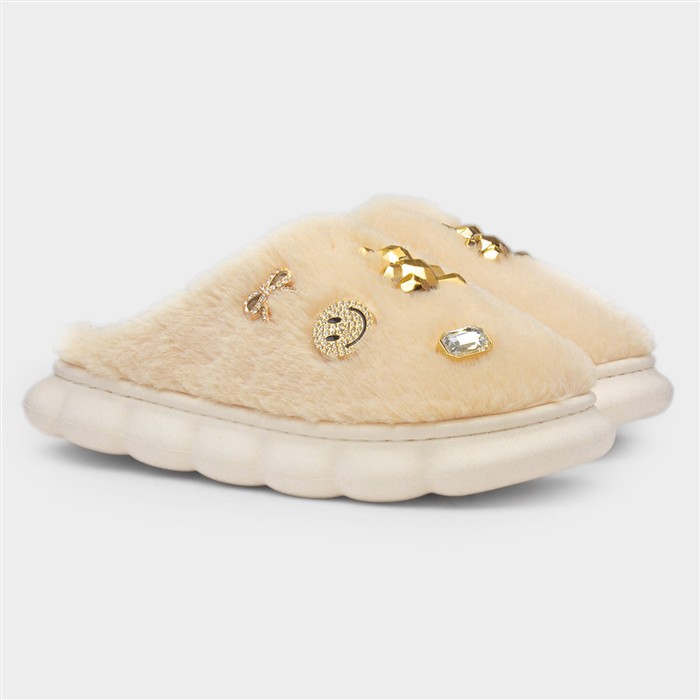 Lulu Womens Yellow Mule Slipper