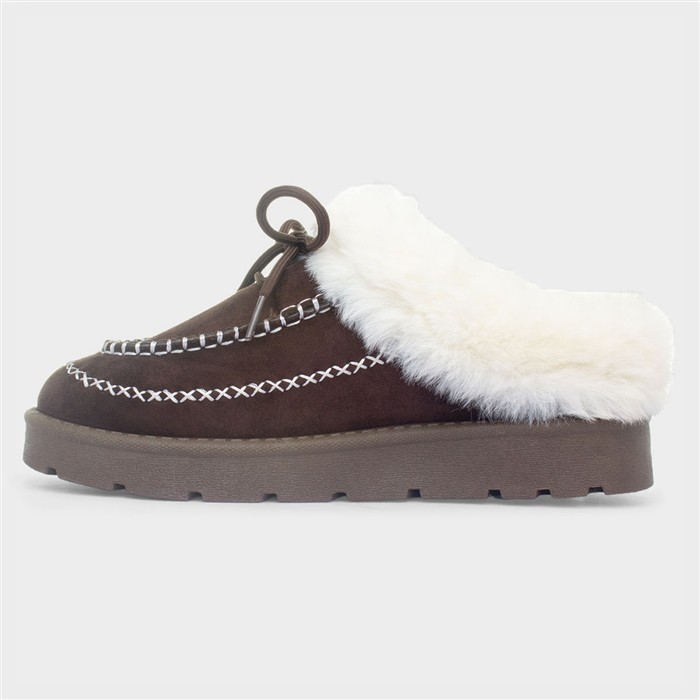 Matilda Dark Brown Clog Slipper