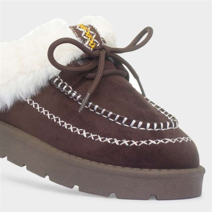 Matilda Dark Brown Clog Slipper