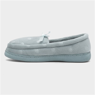 Womens Aqua Blue Moccasin