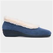 Lunar Glynis Womens Navy Wedge Slipper (Click For Details)