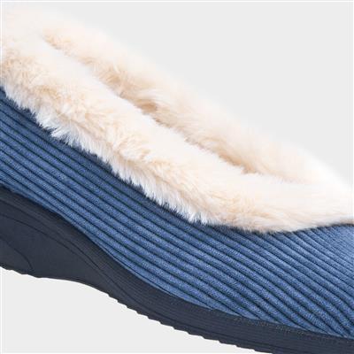 Glynis Womens Navy Wedge Slipper