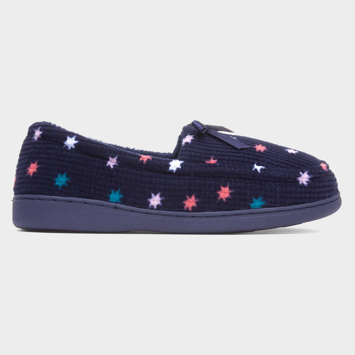 Womens Navy Moccasin