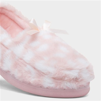 Womens Pink Moccasin
