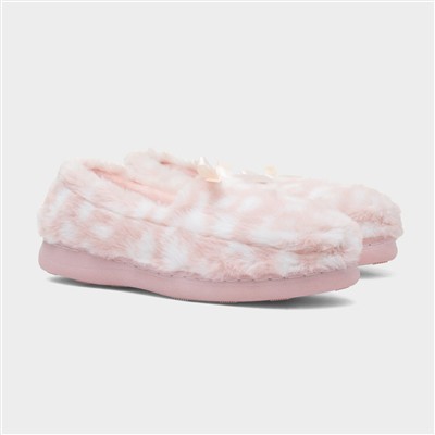 Womens Pink Moccasin