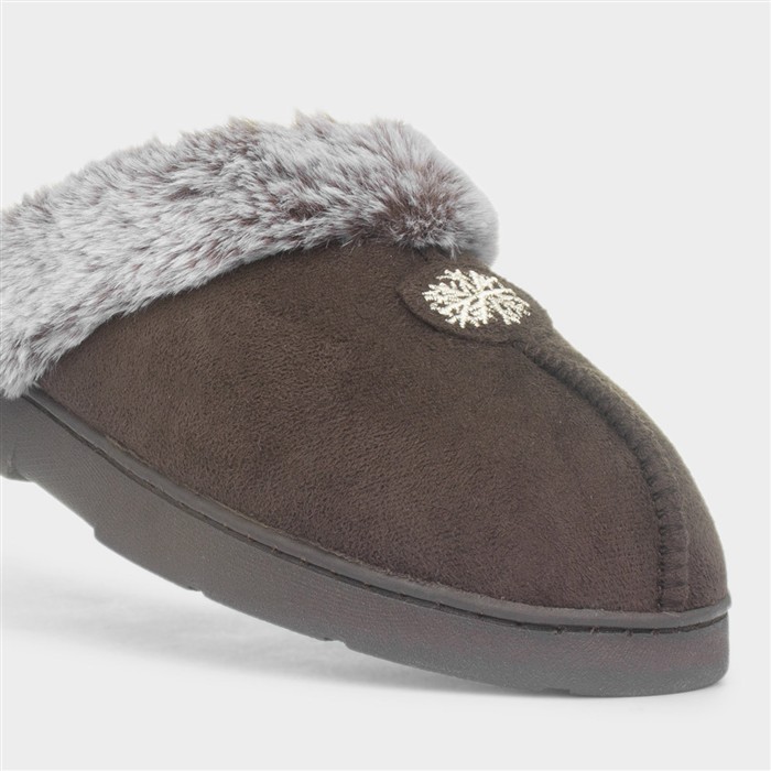Splendour Womens Chocolate Brown Slipper