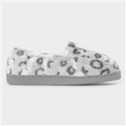 The Slipper Company Womens Grey Leopard Slipper (Click For Details)