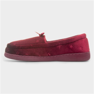 Womens Red Star Moccasin