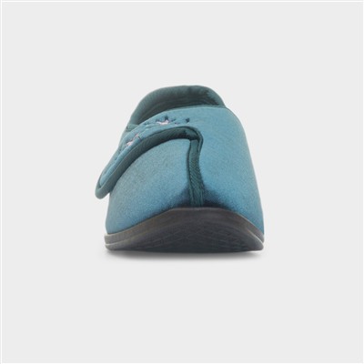 Veronica Womens Navy Full Slipper
