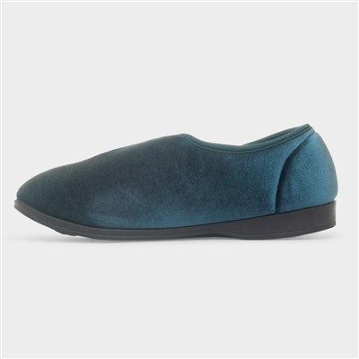Veronica Womens Navy Full Slipper