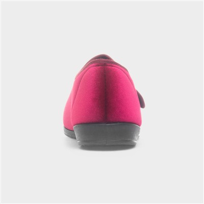 Veronica Womens Wine Red Full Slipper