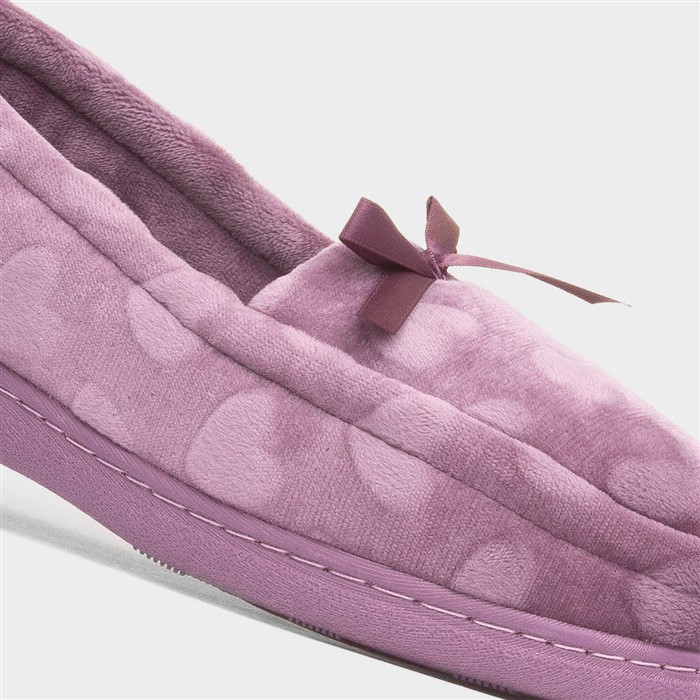 Womens Purple Hearts Moccasin