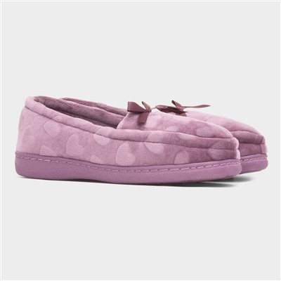 Womens Purple Hearts Moccasin