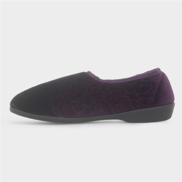 Doreen Womens Purple Full Slipper