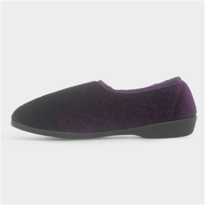 Doreen Womens Purple Full Slipper