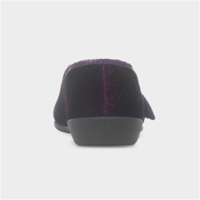Doreen Womens Purple Full Slipper