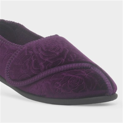 Doreen Womens Purple Full Slipper