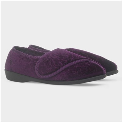 Doreen Womens Purple Full Slipper